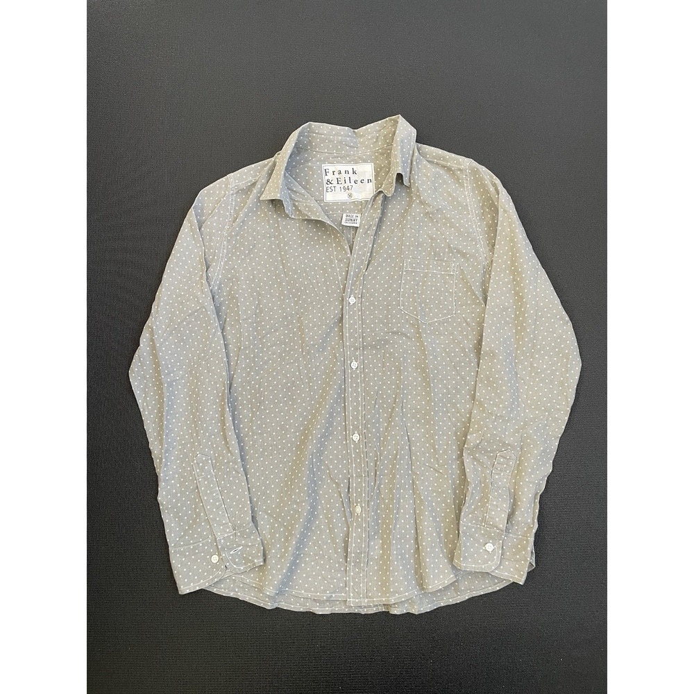 Frank & Eileen Button Down Shirt Size Medium Grey Cotton